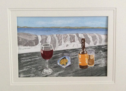 Jean, Lunch at it's best, watercolour.JPG